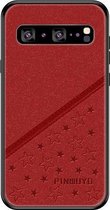 PINWUYO Volledige dekking Waterdichte schokbestendige pc + TPU + PU beschermhoes voor Galaxy S10 5G (rood)
