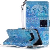 Magisch 3D Helder Gekleurd Tekening Patroon Horizontale Flip PU Leren Case met Houder & Kaartsleuven & Portemonnee & Fotolijst voor Galaxy S10 (Tribes Olifant)