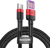 Baseus 40W Type-C / USB-C HW Dubbelzijdig blind inbrengen snellaadkabel, lengte: 1m (rood)