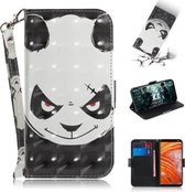 3D Schilderen Patroon Gekleurde Tekening Horizontale Flip Leren Case met Houder & Kaartsleuven & Portemonnee Voor Nokia 3.1 Plus (Angry Bear)