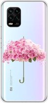 Voor Xiaomi Mi 10 Lite 5G schokbestendig geverfd TPU beschermhoes (bloemenparaplu)