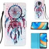 Voor Xiaomi Redmi Note 9S 3D Schilderen Horizontale Flip Leren Case met Houder & Kaartsleuf & Lanyard (Kleurrijke Windgong)