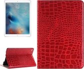 Krokodil textuur horizontale flip lederen tas met houder & kaartsleuven & portemonnee voor iPad Pro 12,9 inch (rood)