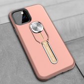 Schokbestendige TPU + pc-beschermhoes met houder voor iPhone 11 Pro Max (roségoud)