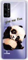 Voor Huawei Honor 30S schokbestendig geverfd TPU beschermhoes (Fighting Panda)