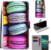 Voor Nokia 2.3 Gekleurde Tekening Cross Textuur Horizontale Flip PU Lederen Case met Houder & Kaartsleuven & Portemonnee & Lanyard (Kleurrijke Taarten)