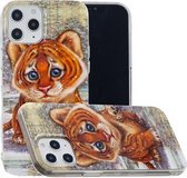 Voor iPhone 12/12 Pro Painted Pattern TPU beschermhoes (Tiger)