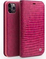 Voor iPhone 11 Pro Max QIALINO Krokodiltextuur Horizontale Flip Leren Case met Portemonnee & Kaartsleuven (Rose Rood)