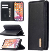 Voor iPhone 11 Pro 2 in 1 afneembare magnetische horizontale flip lederen tas met houder & kaartsleuven en portemonnee (zwart)