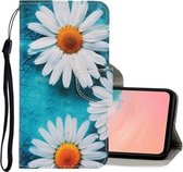 Voor Galaxy S20 + 3D Gekleurde Tekening Horizontale Flip PU Leren Case met Houder & Kaartsleuven & Portemonnee (Chrysanthemum)