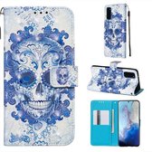 Voor Galaxy S20 3D Schilderen Horizontale Flip Leren Case met Houder & Kaartsleuf & Portemonnee & Lanyard (Cloud Ghost Head)