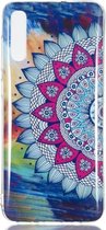 Kleurrijke Sun Flower Pattern Noctilucent TPU Soft Case voor Galaxy A70