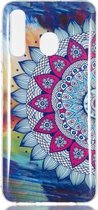 Kleurrijke Sun Flower Pattern Noctilucent TPU Soft Case voor Galaxy A50