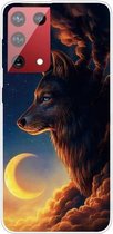 Voor OnePlus 9 Pro schokbestendig geverfd transparant TPU beschermhoes (Sky Wolf)