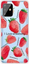 Voor Samsung Galaxy A81 / Note 10 Lite schokbestendig geverfd TPU beschermhoes (Love Strawberry)