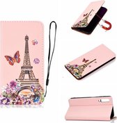 Voor Galaxy A7 (2018) 3D Schilderen Horizontale Flip Leren Case met Houder & Kaartsleuf & Portemonnee & Lanyard (Iron Tower)