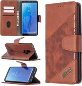 Voor Samsung Galaxy S9 Plus Bijpassende Kleur Krokodil Textuur Horizontale Flip PU Lederen Case met Portemonnee & Houder & Kaartsleuven (Bruin)