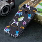 Gekleurde tekening patroon transparant TPU beschermhoes voor Huawei Honor 10 Lite / P Smart 2019 (poppen speelgoed)