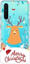 Voor OnePlus Nord Christmas Series transparante TPU beschermhoes (Christmas Ugly Deer)