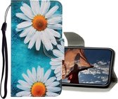 3D Gekleurde Tekening Horizontale Flip PU Leren Case met Houder & Kaartsleuven & Portemonnee Voor iPhone 12 mini (Chrysanthemum)