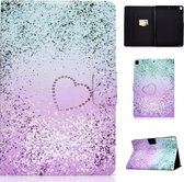 Voor iPad 10.2 inch Gekleurde Tekening Horizontale Flip Leren Case met Houder & Kaartsleuven & Slaap / Wekfunctie (Love Quicksand)