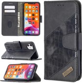 Voor iPhone 11 Bijpassende kleur Krokodiltextuur Horizontaal Flip PU-lederen tas met portemonnee & houder & kaartsleuven (zwart)