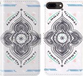 Voor iPhone 7 Plus / 8 Plus 3D-schilderij Gekleurd tekeningpatroon Horizontaal Flip TPU + PU-lederen hoes met houder & kaartsleuven & portemonnee & lanyard (tol)