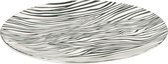J-Line Bord Zebra Keramiek Zwart/Wit Small