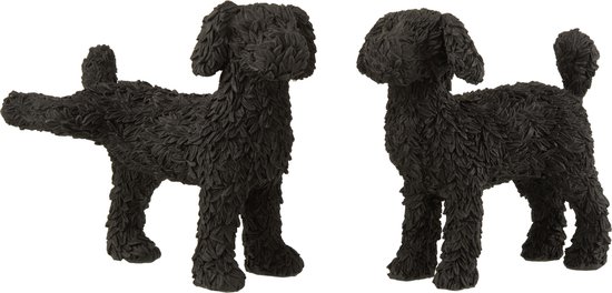 Viv! Home Luxuries Hond - zwart - polyresin - 21cm