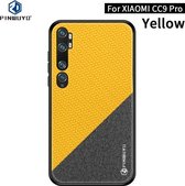 Voor Xiaomi CC9 Pro / Note10 PINWUYO Rong-serie Schokbestendige pc + TPU + beschermhoes van chemische vezeldoek (geel)