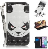 Voor LG Aristo 5 3D Gekleurde Tekening Horizontale Flip Leren Case met Houder & Kaartsleuven & Portemonnee & Lanyard (Angry Bear)