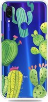 Mode Zachte TPU Case 3D Cartoon Transparante Zachte Siliconen Cover Telefoon Gevallen Voor Xiaomi Redmi Note7 Pro / Redmi Note7 / Redmi Note7S (Cactus)