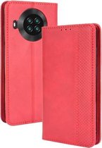 Voor Cubot Note 20 / Note 20 Pro Magnetische Gesp Retro Textuur Horizontale Flip Leren Case met Houder & Kaartsleuven & Fotolijst (Rood)