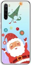 Voor Xiaomi Redmi Note 8 Trendy Cute Christmas Patterned Clear TPU beschermhoes (Ball Santa)
