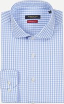 Steppin' Out Spring 2021  Regular Fit Cutaway Shirt Mannen - Regular Fit - Katoen - Blauw (40)