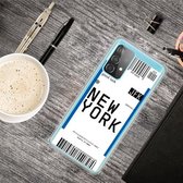 Voor Samsung Galaxy A72 5G Boarding Pass Series TPU telefoon beschermhoes (New York)