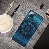 Voor Samsung Galaxy A12 Gekleurde tekening Clear TPU beschermhoesjes (Mandala)