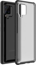 Voor Samsung Galaxy A42 5G Vierhoekige schokbestendige TPU + pc-beschermhoes (zwart)