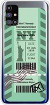 Voor Samsung Galaxy M51 Boarding Pass Series TPU telefoon beschermhoes (groen New York)