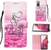 Voor Samsung Galaxy S20 FE 3D schilderij horizontale flip lederen tas met houder & kaartsleuf & lanyard (mooi)