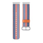 Voor Garmin Vivoactive 3 nylon vervangende polsband horlogeband met gesp (geelblauw)