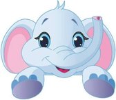 Schattige Olifant Lichtschakelaar Sticker - Kinderkamer - Babykamer - Verwijderbare Muursticker - Dieren