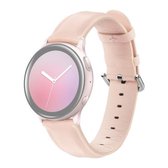 Voor Galaxy Watch Active Smart Watch rundleer polsband horlogeband, maat: L 20 mm (roze)