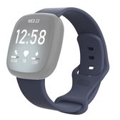 Voor Fitbit Versa 3 / Sense siliconen vervangende horlogeband, maat: L (blauwgrijs)