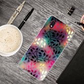 Voor Samsung Galaxy A01 Core schokbestendig geverfd transparant TPU beschermhoes (fluorescerende takken)
