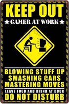 Retro Muur Decoratie uit Metaal Gamer Signs 20x30cm DU-7323