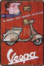 Retro Muur Decoratie uit Metaal Italië 20x30cm DU-3030
