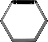 Duraline Schap Hexagon Zwart Metaal 1,5mm 32x28x12cm