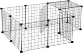 Ren voor kleine huisdieren - Konijnenren - Cavia ren - Hamster ren - Dierenverblijf - Zwart - 106 x 73 x 36 cm