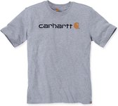 Carhartt Core Logo Heather Grey S-S T-Shirt Heren